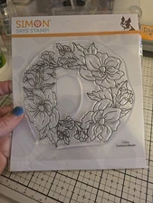 Simon Says Stamp ANEMONE Wreath Large Floral Stamp Set Pretty