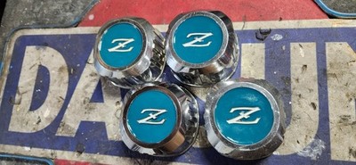 Datsun 75- 78 280z 4 Spoke Alloy Wheel Center Caps ( 4x) 40343