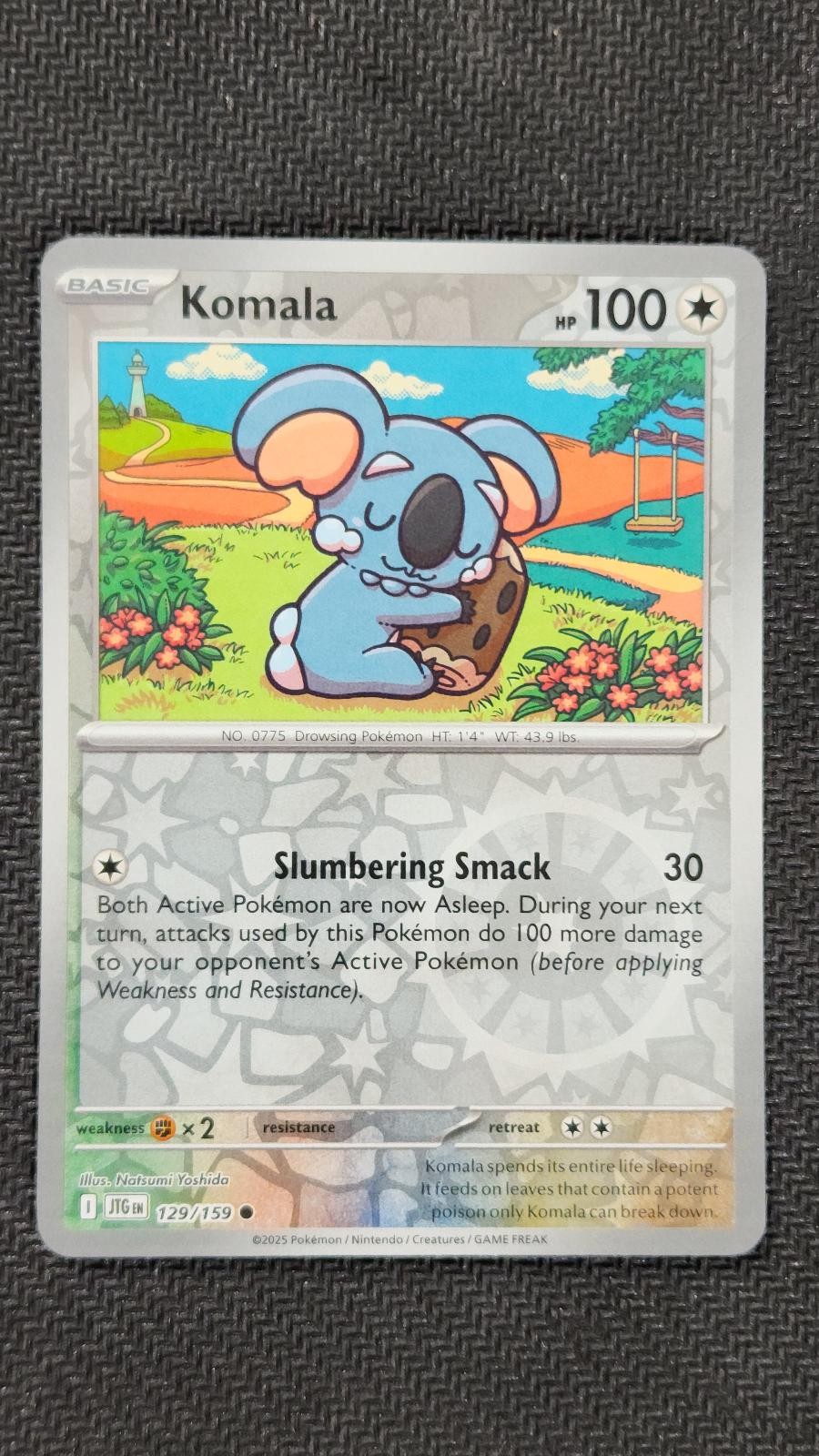 Komala 129/159 Reverse Holo Journey Together Pokemon LP