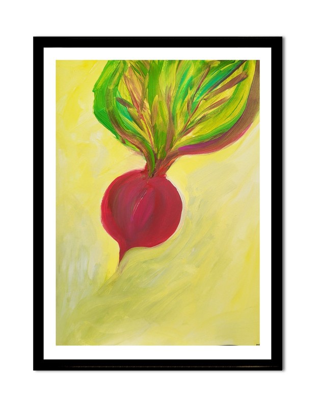 Elvi Original Beetroot Abstract Art 9x12 Painting On Heavy paper Acrylic Art 