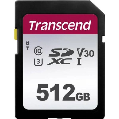 Transcend TS512GSDC300S Premium 300S 512GB Class 10 SDXC Card, UHS-I, UHS-Cl