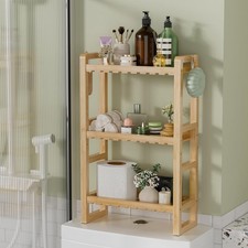AmazerBath Bamboo Over The Toilet Storage Shelf - 3-Tier Bathroom Organizer