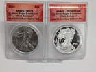 2016 Two Coin American Silver Eagle Set Anacs Graded MS70 & PF70 First Release