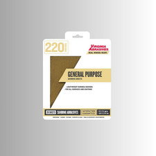 9  X 11  General Purpose Sandpaper Sanding Sheets, 220 Grit, 20 Pack