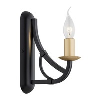 Klassische Wandleuchten 1X7W/E14 In Schwarz Und Gold - IP20