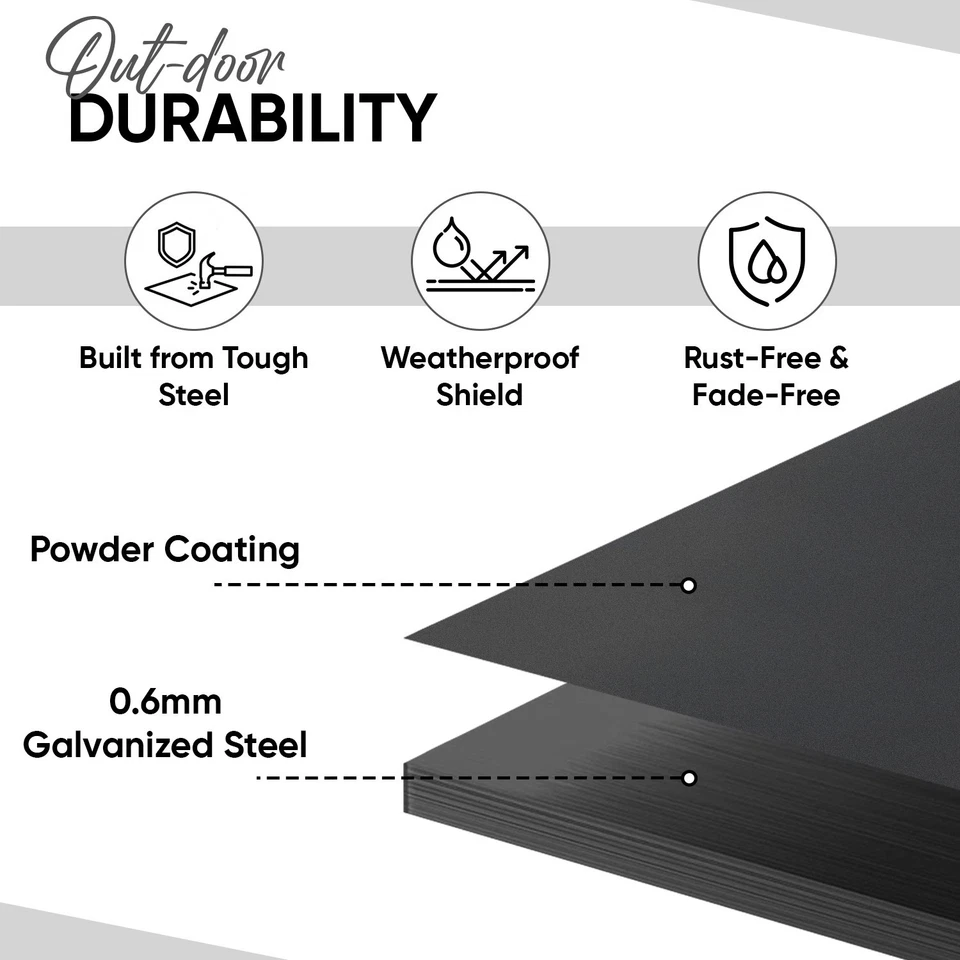 Belofay Black Parcel Drop Box  Small High Capacity Outdoor Tall Mail Box - Image 4 of 4