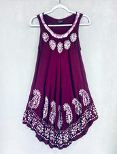Vintage y2k Cottage Dress Womens S Floral Embroidered Midi Boho Hippie Festival