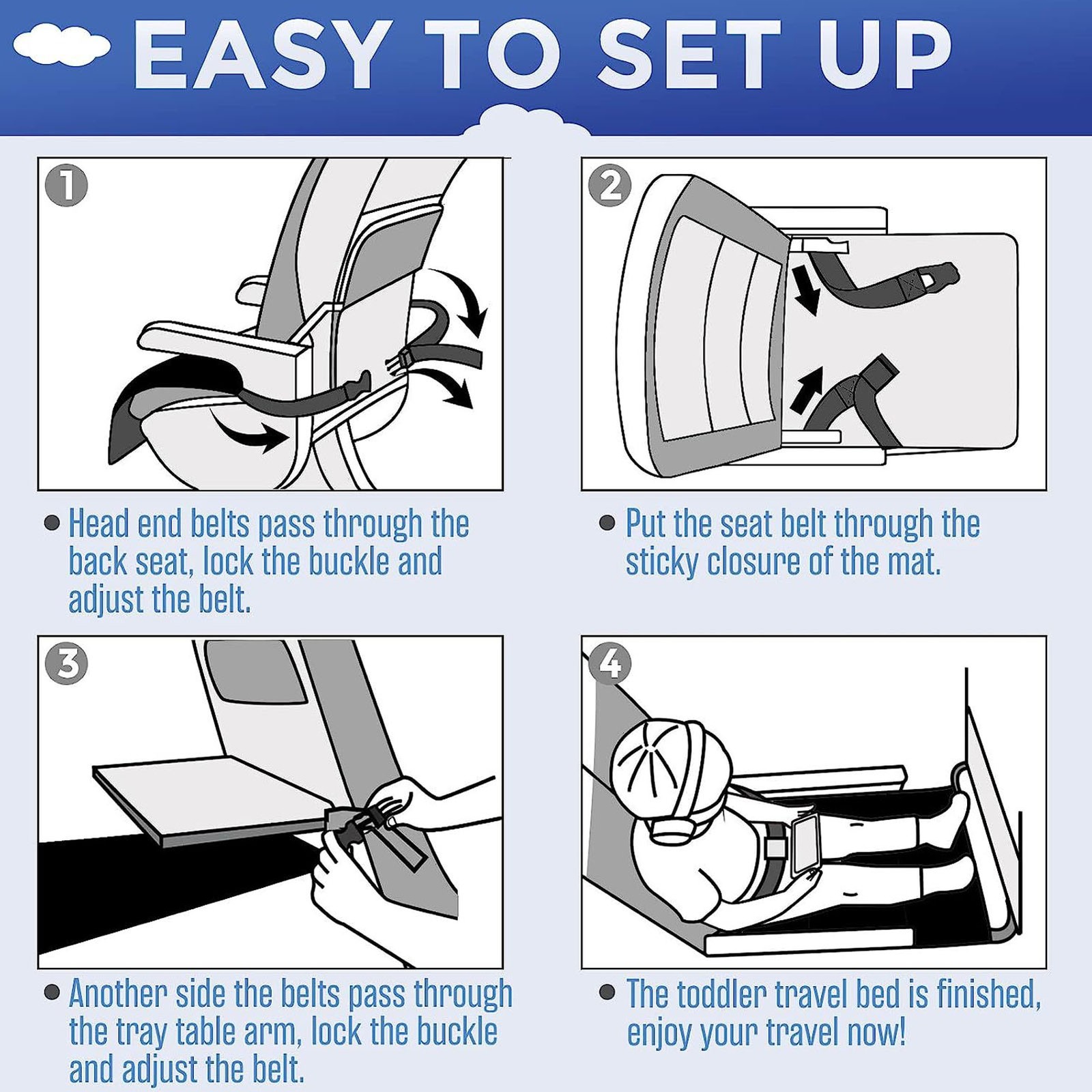 Airplane Seat Extender Travel Foot Rest Airplane Must Haves For Toddlers Kids To