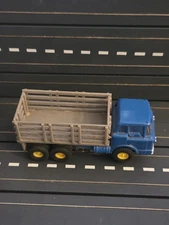 VINTAGE AURORA TJET #1363 MACK STAKE TRUCK BODY SUPER NICE HO SLOT CAR BLUE GRAY