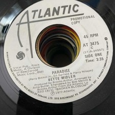 Bette Midler - Paradise/Red AT 3475 45rpm VG R21