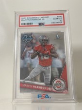 2023 Bowman U Chrome Marvin Harrison Jr. Ohio State Buckeyes Rookie PSA 10 #100
