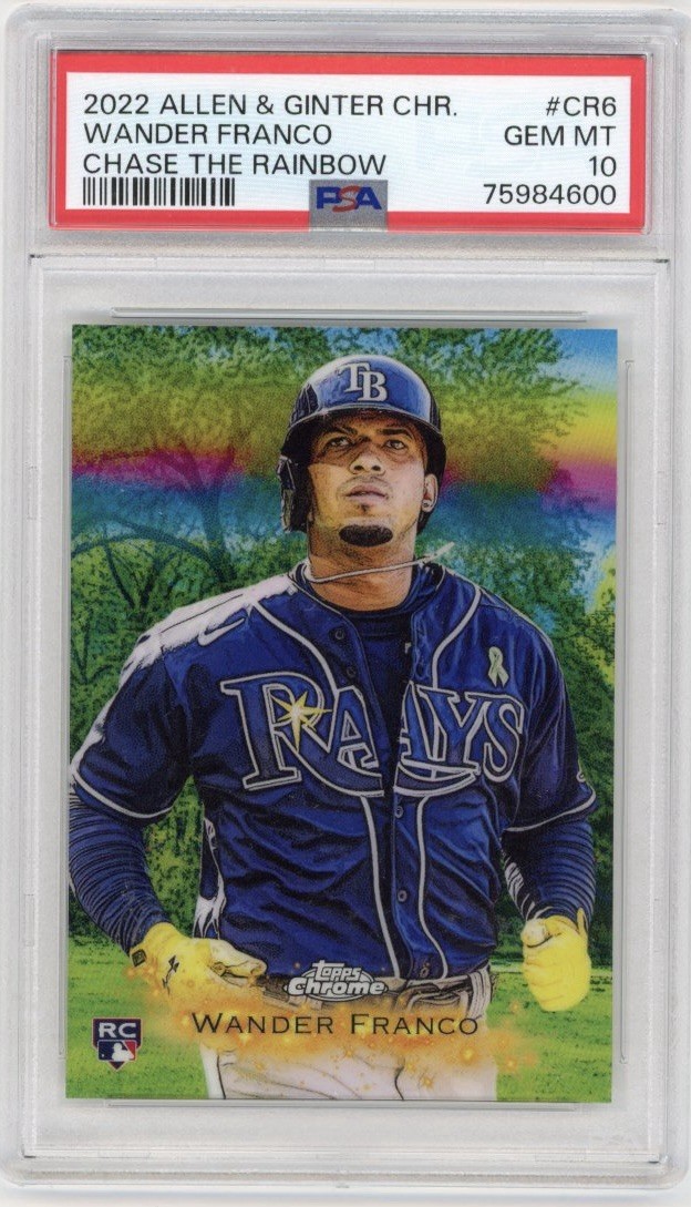 WANDER FRANCO 2022 TOPPS CHROME ALLEN GINTER CHASE THE RAINBOW RC REFRACTOR SSP