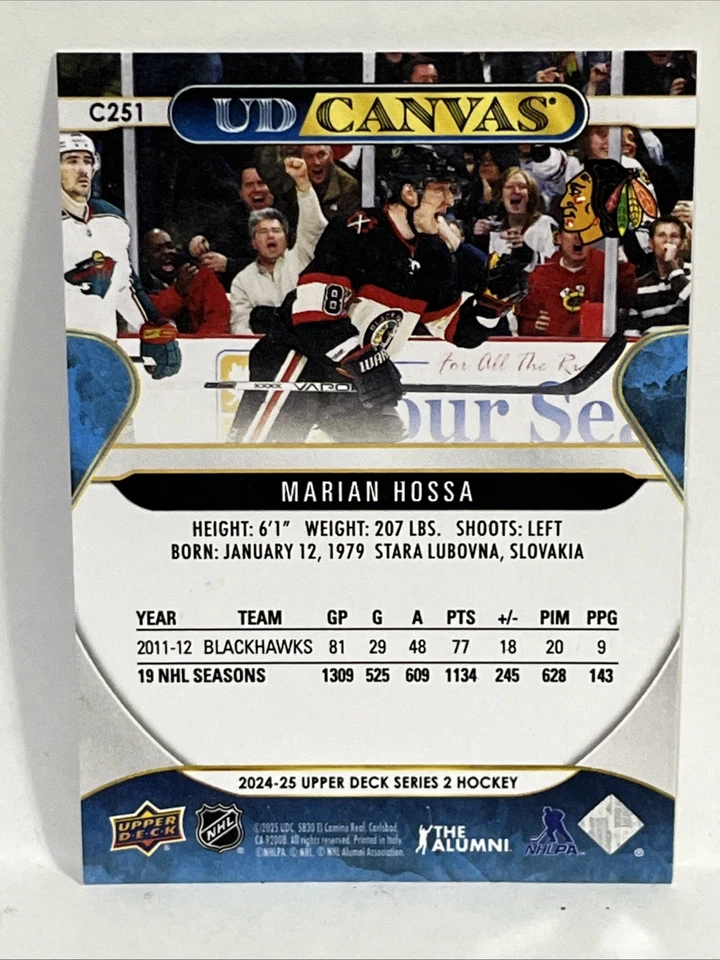 24/25-UD Series-Legends UD Canvas-3 Card Lot-HOSSA /SHANAHAN/CLARKE-See Pics Foto 4 de 4