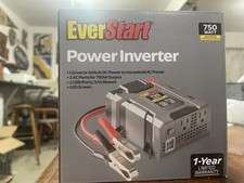 EverStart 750W Power Inverter 12V DC to 110V AC, 2 AC, 2 USB, LED Screen