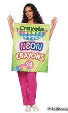 InSpirit Designs Neon Crayola Box Adult Costume. One Size. NWT 22 