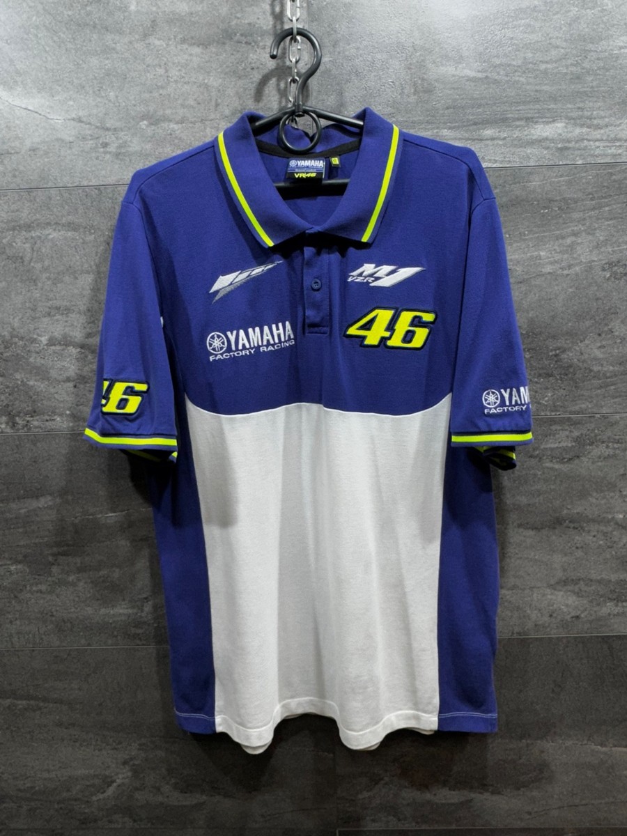 MOTO GP YAMAHA RACING JERSEY POLO SHIRT VALENTINO ROSSI #46 SIZE