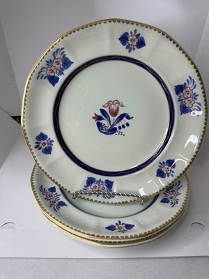 Adams Calyx Ware Georgian Tulip Plates 10''  Set Of 4