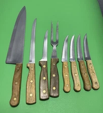 VTG Set of 8 Old Homestead Knives Chef Filet Boner Fork Steak Lifetime Cutlery
