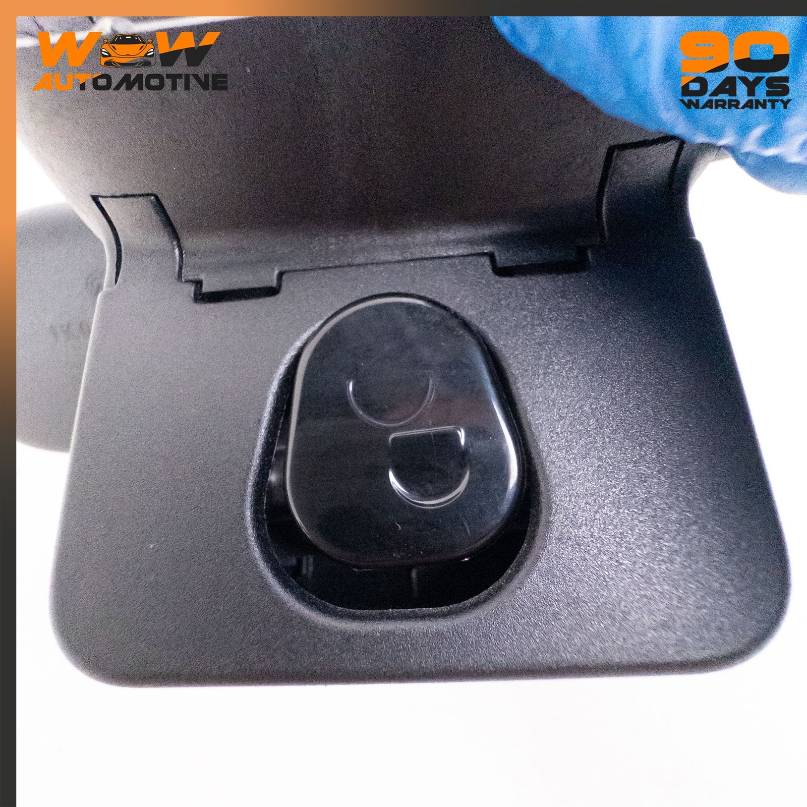 08-19 MASERATI GRANTURISMO FRONT COMPLETE INNER REAR VIEW MIRROR BLACK OEM