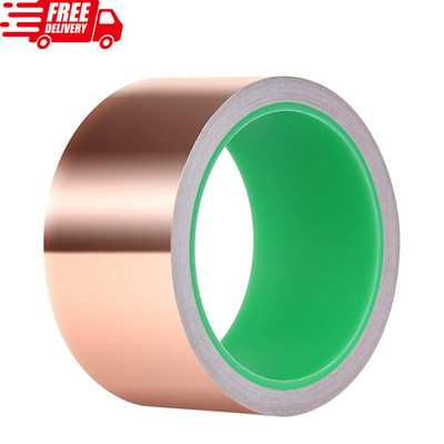 Copper Foil Tape with Conductive Adhesive for Guitar & EMI Shielding (2 x 33)