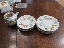 Partial Child's Nursery Rhyme Themed Tea Set, Circa 1920's-30's