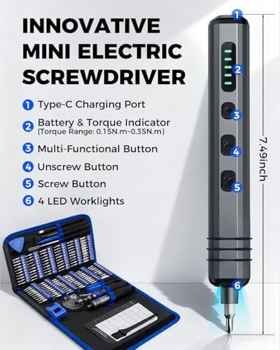 Mini Electric Screwdriver Set 140 in 1