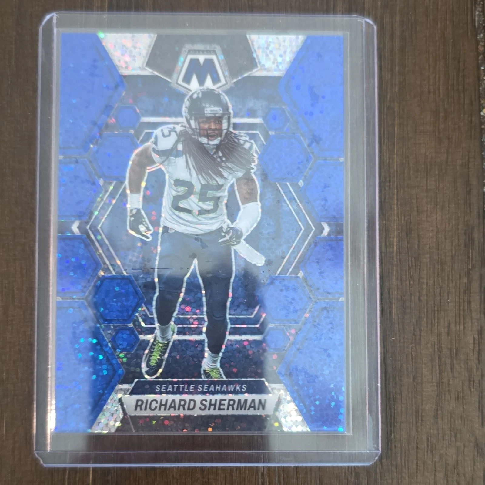 2023 Mosaic Richard Sherman #225 Blue Sparkle Prizm /96