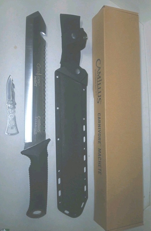 Camillus Titanium 18" Blade Carnivore Machete w/ Xtra Knife 19818 New