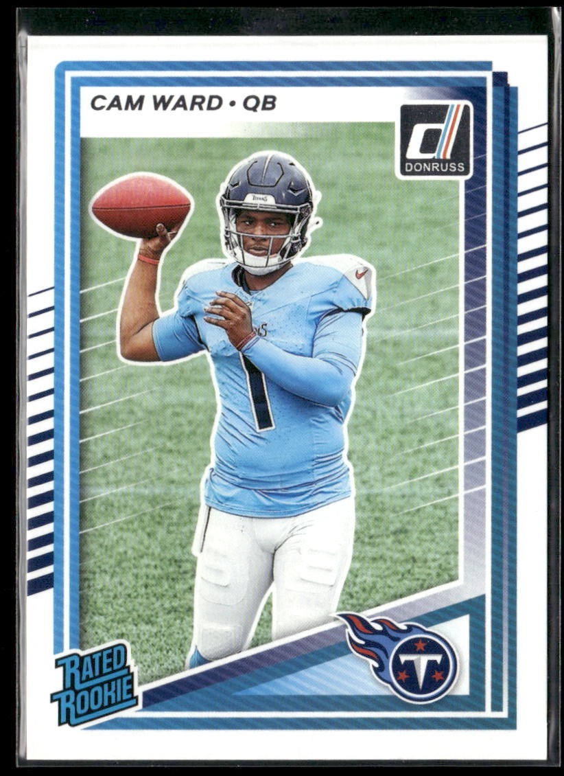 2025 Panini Donruss Football Rated Tookie AQUEOUS TEST Cam Ward