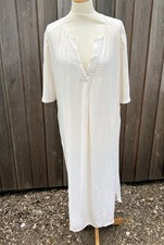 BNWT Saint Tropez Size L Large Dress Cream Self Stripe Charity Sale