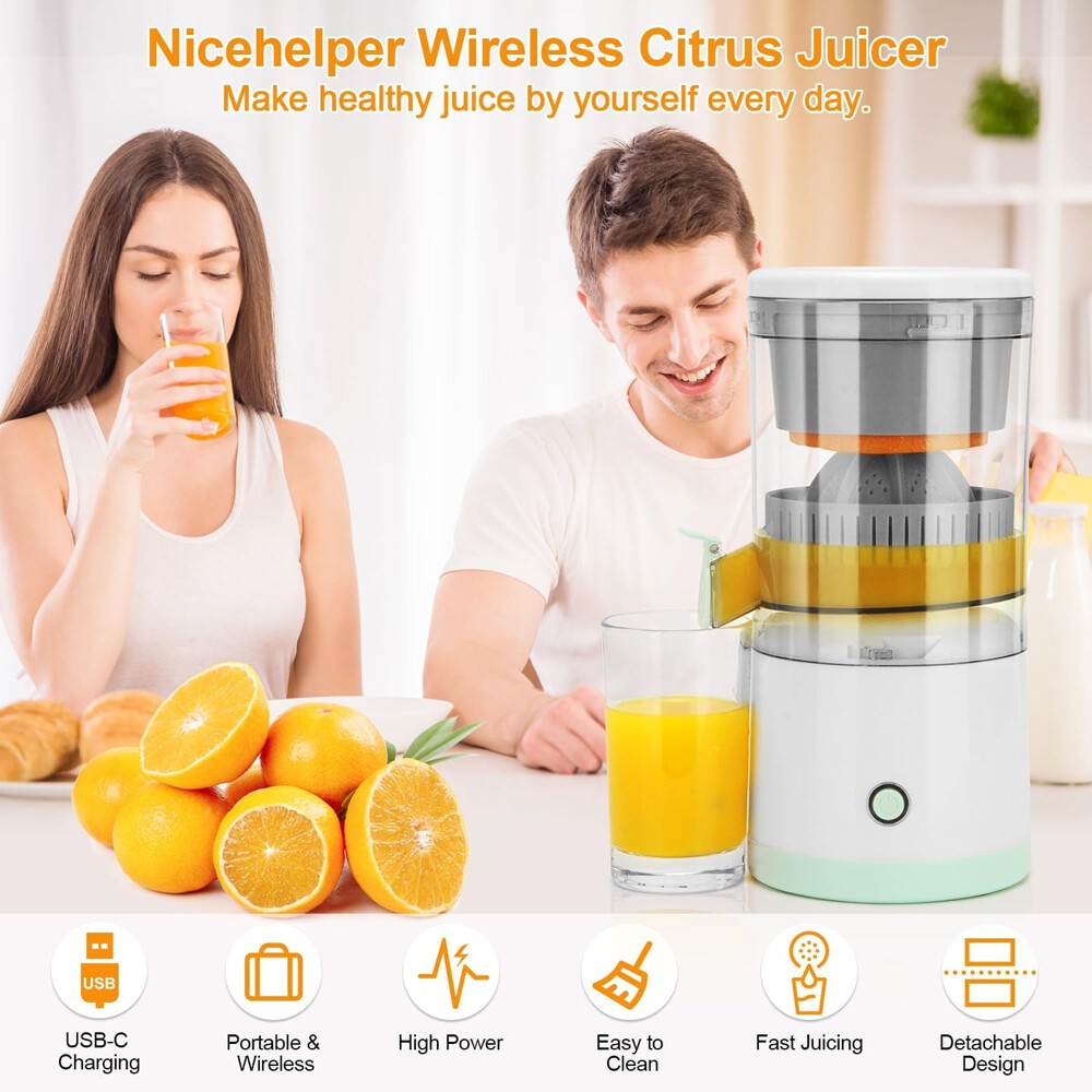 Rechargeable Electric Juicer Fruit Blender Juice Extractor Citrus Machine New