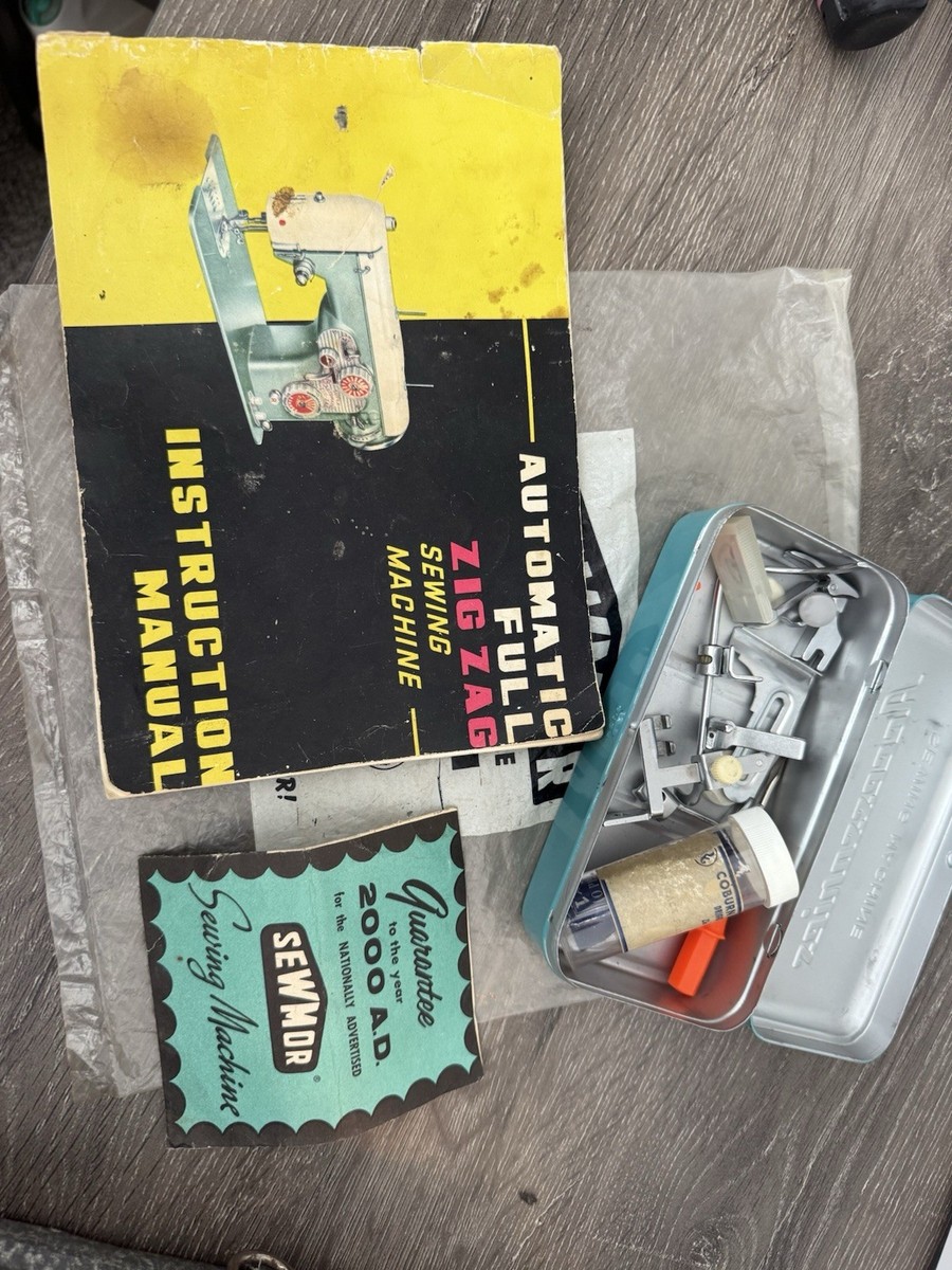 Sewmor 770 Super Automatic Zig-Zag Sewing Machine 1950's Made In
