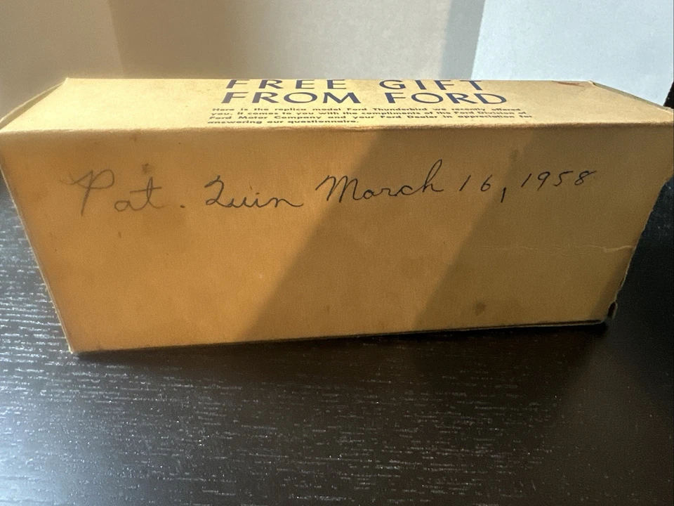 1957 Ford Thunderbird Convertible DEALER PROMO Car BOX Only Vintage FOMOCO Model - Image 3 of 4