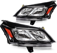 Fits Chevy Traverse 2013-2017 Black Housing Headlights Assembly Pair Left+Right