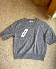Veronica Beard Cashmere Knit Pullover Sweater Crew Neck Heather Gray Shana