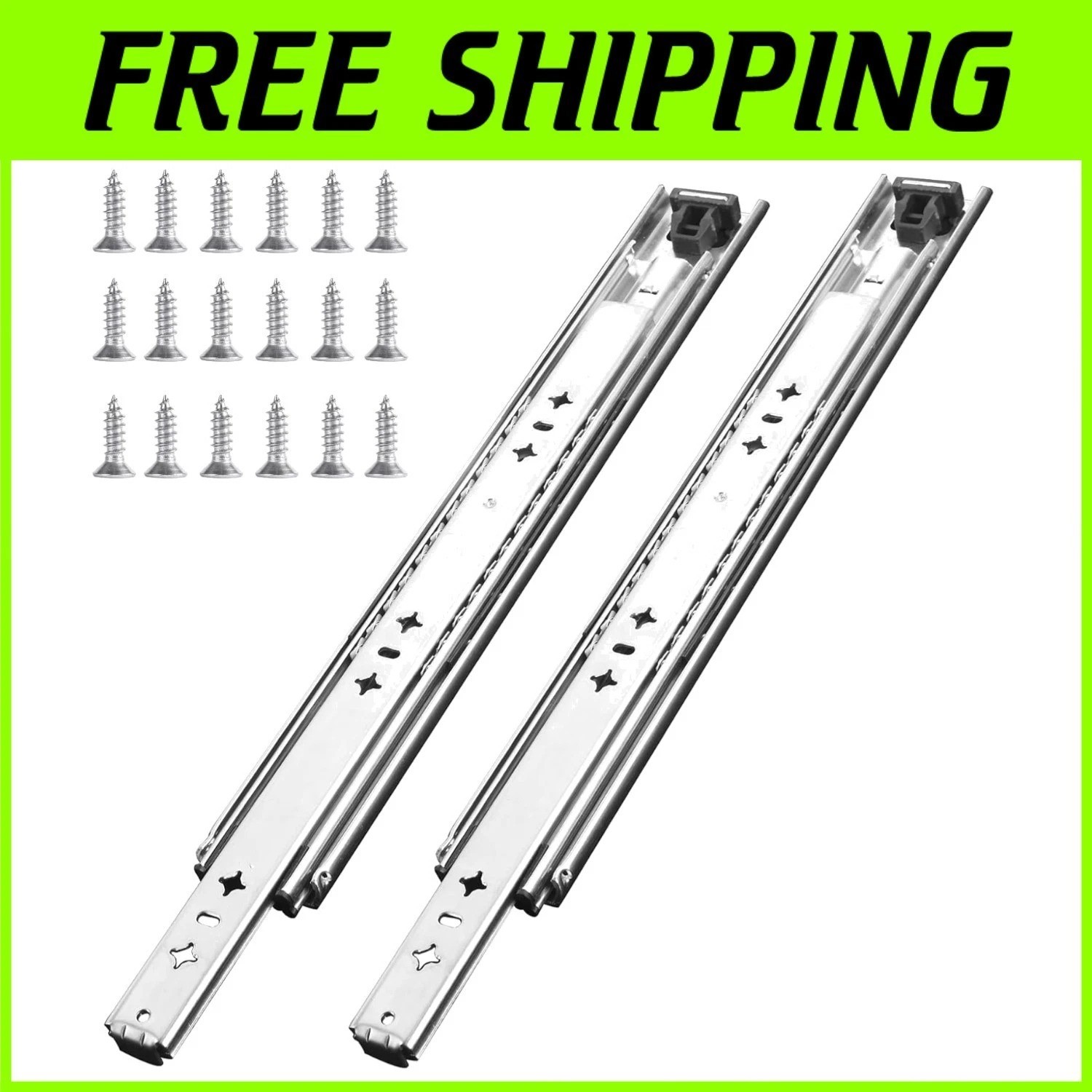 Full Extension Ball Bearing Drawer Rails, 30 Inch - 260 lb