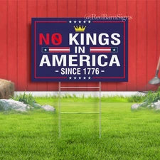 No Kings in America Since 1776 Resist Hate save Democracy Indoor Outdoor Yard