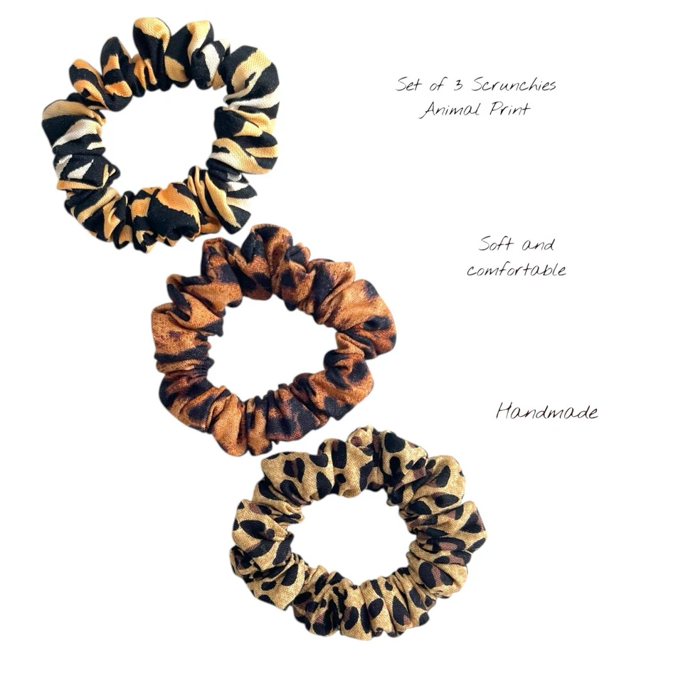 Juego de 6 lazos elásticos para el cabello con estampado de animales accesorios para mujeres bandas para el cabello Foto 2 de 4