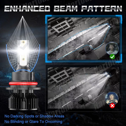 For Mazda B2300 B3000 B4000 1994-2008 2x LED Headlight High/Low Beam Bulbs WHIE - Picture 3 of 11