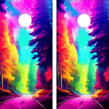 WATERPROOF FADEPROOF Cornhole Board Wraps / ROADTRIP