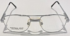 Kid Aviator Eyeglass Full Wire Frame Flex Hinge Double Bridge SILVER SST 1