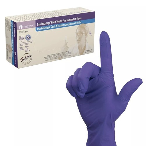 SM Dynarex Glove Nitrile Powder-Free Large, Purple,Chemo Approved 100ct