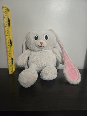 Floppy  Easter Stretchable Bunny Rabbit Plush Toy  Tan and Cream Preowned 