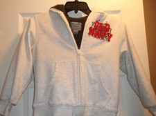 OLD NAVY Youth Boys Gray Thick Faux Sherpa Pocket Hoodie Sweatshirt Jacket S 6/7
