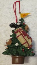 Golf Themed Christmas Tree Decorated 4 1/2" Hanging Ornament
