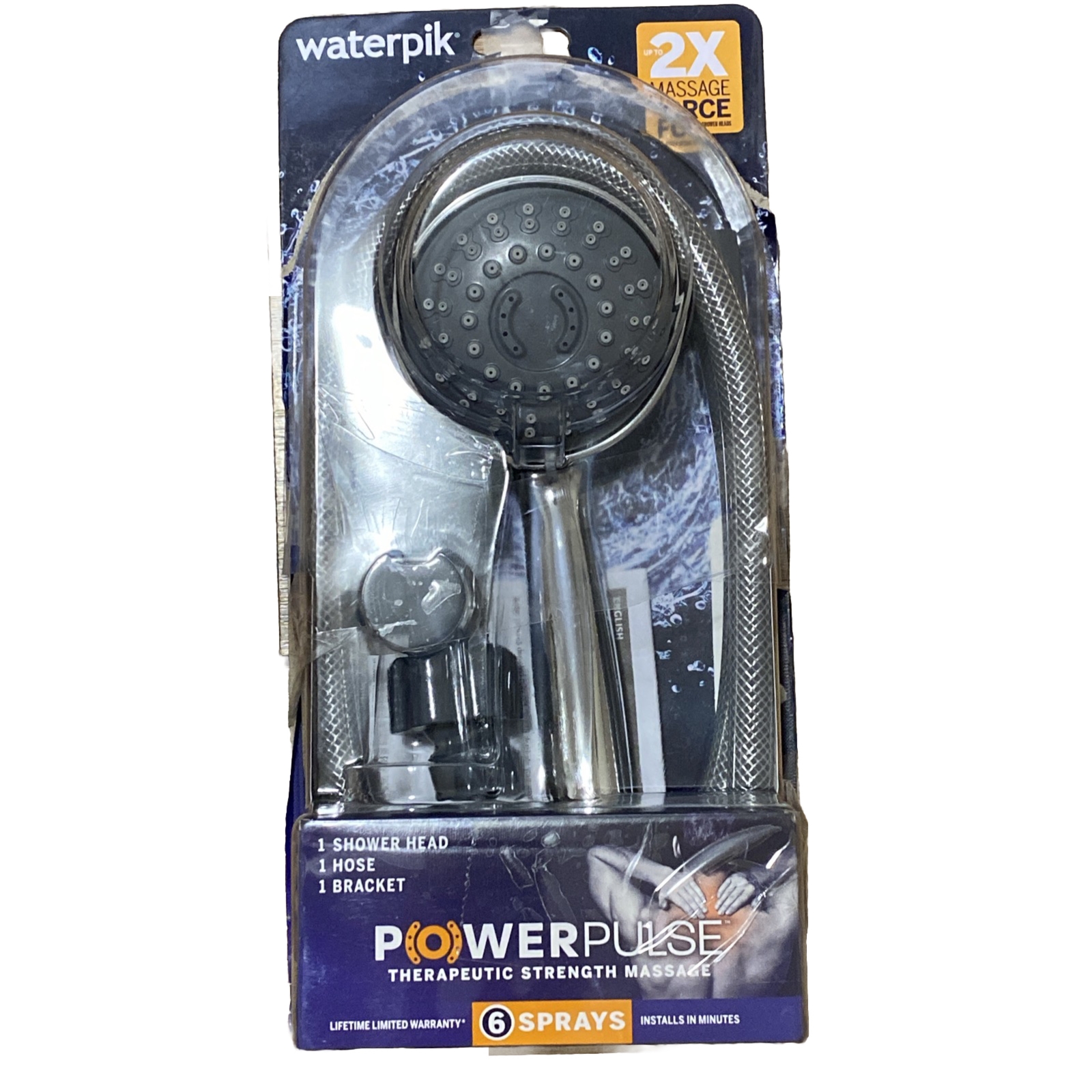 Waterpik PowerPulse 6Spray Shower head XAU643E Therapeutic Strength Massage eBay