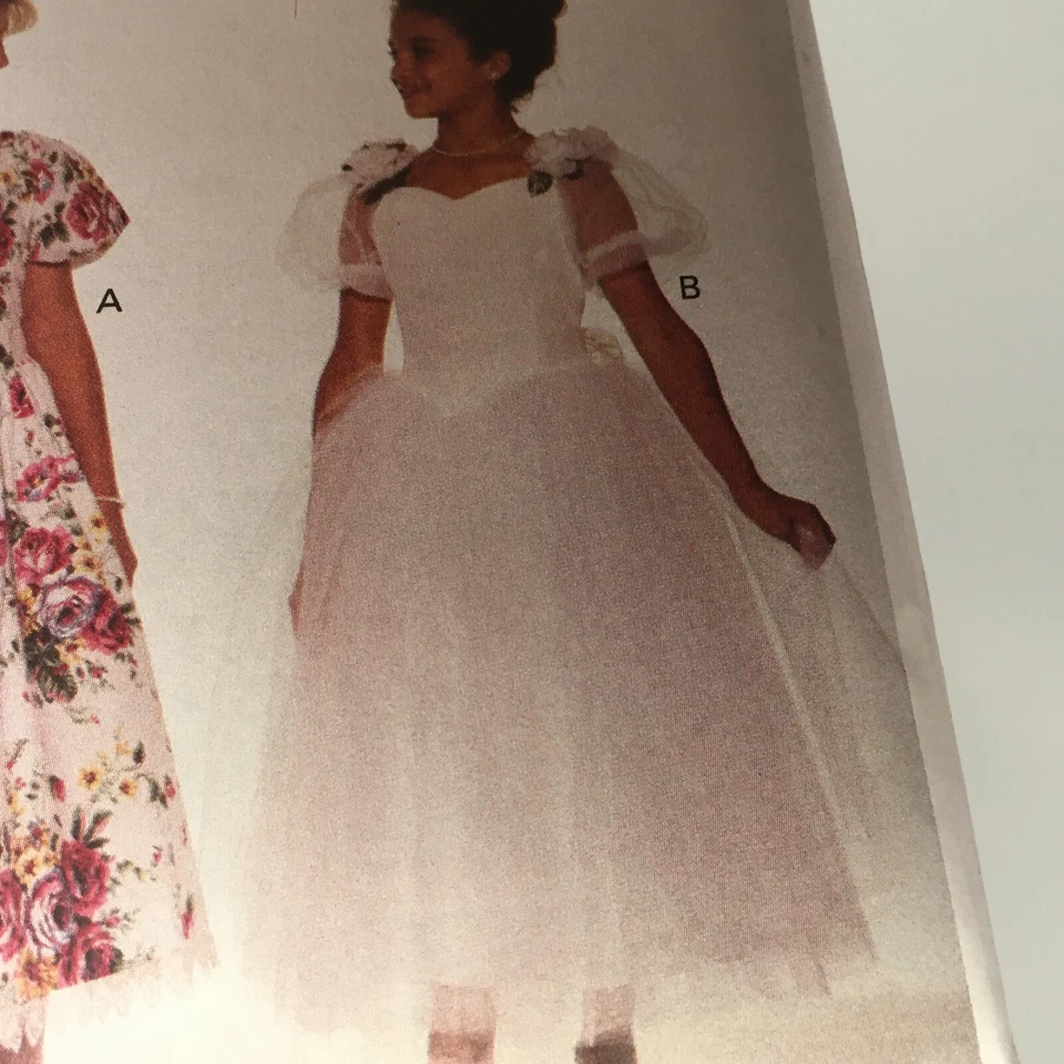Butterick Sewing Pattern 6603 Flower Girl Party Dress Easter First Communion UC - Image 3 of 4
