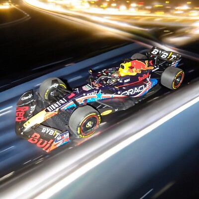Minichamps 1:18 RED BULL RB19 MAX VERSTAPPEN WIN AUSTIN GP WORLD CHAMPION 2023