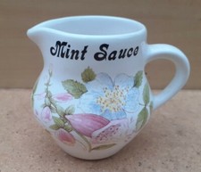 Vintage Old Antique China Jug Mint Sauce small Dawlish Devon Sunday roast lamb 