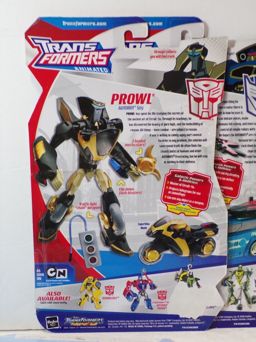 ミニカー transformers animated hasbro set Transformers Animated 2008 Hasbro Toy Package CARD Set - Lot